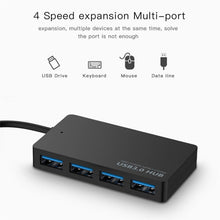 Load image into Gallery viewer, KYTC47 4 Ports USB Adapter Cable High Speed ??USB Docking Station Multi-Interface HUB Converter, Black USB 3.0, Black Type-C