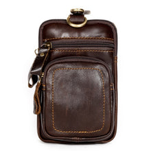 Load image into Gallery viewer, 6386 Men Retro Cowhide Multifunctional Sports Belt Waist Bag, Black, Coffee, Brown