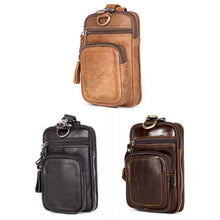 Load image into Gallery viewer, 6386 Men Retro Cowhide Multifunctional Sports Belt Waist Bag, Black, Coffee, Brown