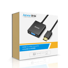 Load image into Gallery viewer, 2 PCS Jasoz 1080P HDMI To VGA Converter Oxygen-Free Copper Core, Black, White, With Audio Power Supply (Black), With Audio Power Supply (White), With Audio (Black)
