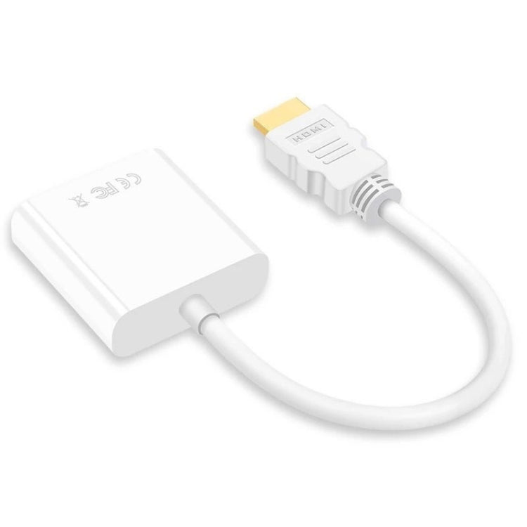 2 PCS Jasoz 1080P HDMI To VGA Converter Oxygen-Free Copper Core, Black, White, With Audio Power Supply (Black), With Audio Power Supply (White), With Audio (Black)