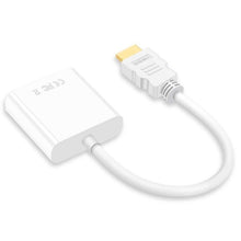 Load image into Gallery viewer, 2 PCS Jasoz 1080P HDMI To VGA Converter Oxygen-Free Copper Core, Black, White, With Audio Power Supply (Black), With Audio Power Supply (White), With Audio (Black)