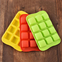 Load image into Gallery viewer, Silicone Chocolate Mold Tray Creative Geometry Shaped Ice Cube Cake decoration Mold, Round, Square, Heart, Star