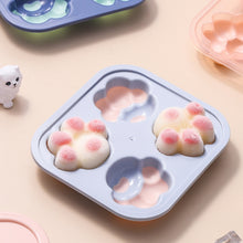 Load image into Gallery viewer, Household Cat Paw Shape Creative Silicone Ice Box Ice Cube Mold Ice Hockey DIY Food Supplement Box with Lid, Cat Paw Shape(Lilac Purple), Cat Paw Shape(Shrimp Red), Cat Paw Shape(Vegetation Green), Cat Paw Shape(Blue Green), Cat Paw Shape(Pink Purple)