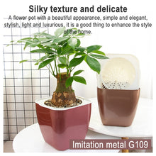 Load image into Gallery viewer, Imitation Metal Colorful Water Storage Plastic Flowerpot, G103 Extra Small, G105 Small Pot, G109 Medium Pot