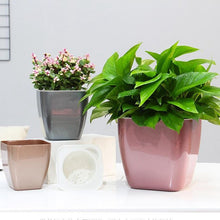 Load image into Gallery viewer, Imitation Metal Colorful Water Storage Plastic Flowerpot, G103 Extra Small, G105 Small Pot, G109 Medium Pot