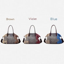 Load image into Gallery viewer, K1219 Large-Capacity Graffiti Canvas Bag Printing Single-Shoulder Messenger Bag, Red Wine, Blue, Light Brown