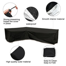 Load image into Gallery viewer, Outdoor Garden Furniture Corner Sofa Cover Dustproof Table Cover, 215x215x87cm, 200x270x82cm, 286x222x82cm, 300x300x98cm, 155x95x68, 210x270x85cm