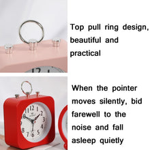 Load image into Gallery viewer, Lazy Silent Small Alarm Clock Office Home Desktop Clock, Red, Green, Blue, Black, Pink, Grey