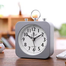 Load image into Gallery viewer, Lazy Silent Small Alarm Clock Office Home Desktop Clock, Red, Green, Blue, Black, Pink, Grey