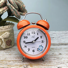 Load image into Gallery viewer, 3 Inch Metal Bell Alarm Clock With Night Light Student Bedside Fashion Clock, Red, Green, Blue, Pink, Orange