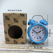 Load image into Gallery viewer, 3 Inch Metal Bell Alarm Clock With Night Light Student Bedside Fashion Clock, Red, Green, Blue, Pink, Orange
