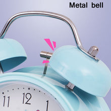 Load image into Gallery viewer, Student Cute Style Bell Alarm Clock Bedside Mute Clock With Light Specification：, Y33 3 Inch (Blue), Y33 3 Inch (Green), Y33 3 Inch (Pink), Y33 3 Inch (Beige), Y34 3 Inch (Blue), Y34 3 Inch (Green), Y34 3 Inch (Pink), Y34 3 Inch (Beige), Y35 4 Inch (Bl...