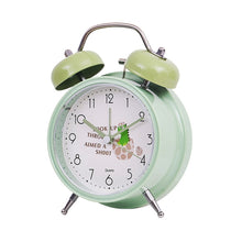 Load image into Gallery viewer, Student Cute Style Bell Alarm Clock Bedside Mute Clock With Light Specification：, Y33 3 Inch (Blue), Y33 3 Inch (Green), Y33 3 Inch (Pink), Y33 3 Inch (Beige), Y34 3 Inch (Blue), Y34 3 Inch (Green), Y34 3 Inch (Pink), Y34 3 Inch (Beige), Y35 4 Inch (Bl...