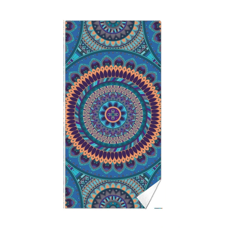 Double-Faced Velvet Quick-Drying Beach Towel Printed Microfiber Beach Swimming Towel, Size: