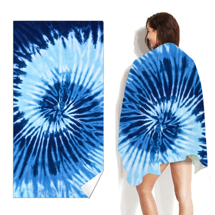 Double-Faced Velvet Quick-Drying Beach Towel Printed Microfiber Beach Swimming Towel, Size: