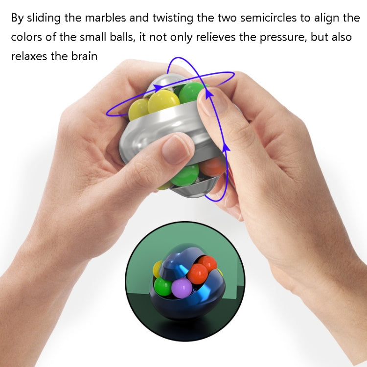 Aluminum Alloy Psychedelic Magic Ball Educational Toys Decompression Marbles Toys