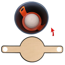 Load image into Gallery viewer, Oven Accessories Bread Dough Transfer Baking Mat Long Handle Extraction Mat, Brown, Orange