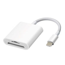 Load image into Gallery viewer, 8 Pin to SD / TF Card Reader 2 in 1 Adapter For iPhone / iPad, Cable Length: 9.7cm, SD + TF Slots