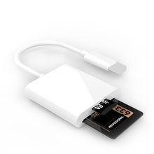 Load image into Gallery viewer, 8 Pin to SD / TF Card Reader 2 in 1 Adapter For iPhone / iPad, Cable Length: 9.7cm, SD + TF Slots