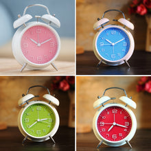 Load image into Gallery viewer, 4 Inch Bedroom Bedside Stereo Digital Silent Alarm Clock With Light, White Shell Pink Surface, White Shell Blue Surface, White Shell Green Surface, White Shell Red Surface, White Shell White Surface, 4 inch convex powder shell, Blue Shell  Blue Surface...