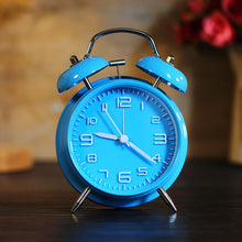 Load image into Gallery viewer, 4 Inch Bedroom Bedside Stereo Digital Silent Alarm Clock With Light, White Shell Pink Surface, White Shell Blue Surface, White Shell Green Surface, White Shell Red Surface, White Shell White Surface, 4 inch convex powder shell, Blue Shell  Blue Surface...
