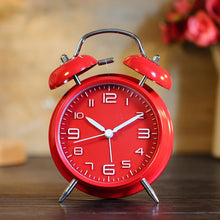 Load image into Gallery viewer, 4 Inch Bedroom Bedside Stereo Digital Silent Alarm Clock With Light, White Shell Pink Surface, White Shell Blue Surface, White Shell Green Surface, White Shell Red Surface, White Shell White Surface, 4 inch convex powder shell, Blue Shell  Blue Surface...