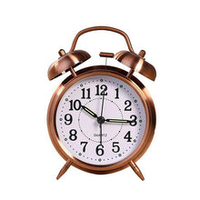 Load image into Gallery viewer, Metal Quality Mute Luminous Alarm Clock Classic Double Bell Clock