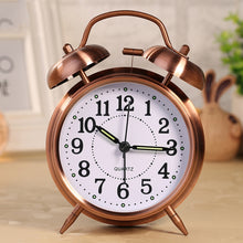 Load image into Gallery viewer, Metal Quality Mute Luminous Alarm Clock Classic Double Bell Clock