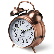 Load image into Gallery viewer, Metal Quality Mute Luminous Alarm Clock Classic Double Bell Clock