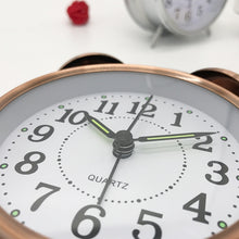 Load image into Gallery viewer, Metal Quality Mute Luminous Alarm Clock Classic Double Bell Clock