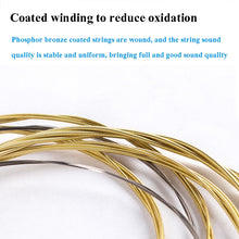 Load image into Gallery viewer, 1 Set Folk Guitar Brass Strings Acoustic Guitar Set Strings 1-6, Red Packing 012, Yellow Packing 011