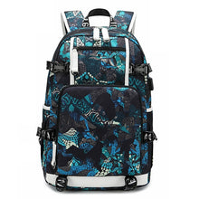 Load image into Gallery viewer, 6101-4 Thermal Transfer Casual Backpack Simple Student Schoolbag, Printed Red, Printed Blue, Printed Yellow, Printed Gray, Star Blue, Star Purple, Triangular Blue, Triangle Yellow, Yellow Leather