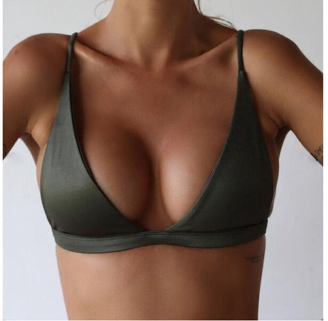 Summer Sexy Bikinis Women Swimsuit High Waisted Bathing Suits Swim Halter Push Up Bikini Padded Bra Bralette Swimwear, M, L, S, XL