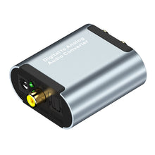 Load image into Gallery viewer, HW-25DA R/L Digital To Analog Audio Converter With 3.5mm Jack SPDIF Audio Decoder with, Fiber Optic+USB Cable, SPDIF+USB Cable