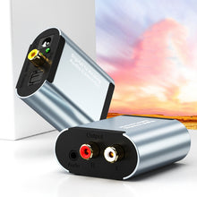 Load image into Gallery viewer, HW-25DA R/L Digital To Analog Audio Converter With 3.5mm Jack SPDIF Audio Decoder with, Fiber Optic+USB Cable, SPDIF+USB Cable
