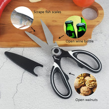 Load image into Gallery viewer, 4 PCS Kitchen Scissors Multi-Function Home Stainless Steel Scissors, 4 in 1 Kitchen Scissors