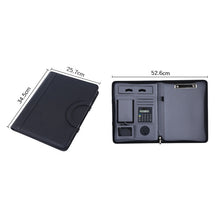 Load image into Gallery viewer, KC601 A4 Multifunctional Portable Folder Business Zipper Bag Leather Folder, Style:, No Chargeable No Calculator No Memo Pad (Black), No Chargeable No Calculator No Memo Pad (Dark Blue), No Chargeable No Calculator No Memo Pad (Gray)                   ...