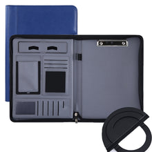 Load image into Gallery viewer, KC601 A4 Multifunctional Portable Folder Business Zipper Bag Leather Folder, Style:, No Chargeable No Calculator No Memo Pad (Black), No Chargeable No Calculator No Memo Pad (Dark Blue), No Chargeable No Calculator No Memo Pad (Gray)                   ...