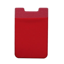 Load image into Gallery viewer, Stretch Lycra Mobile Phone Back Sticker Card Holder Phone Back Wallet Bus Bank Card Holder, Black, Red, Pink, Green, Rose Red, White, Deep Blue, Water Blue, Purple, Brown, Dark Blue, Dark Gray, Gold, Gray