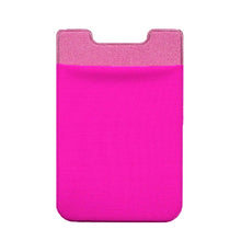 Load image into Gallery viewer, Stretch Lycra Mobile Phone Back Sticker Card Holder Phone Back Wallet Bus Bank Card Holder, Black, Red, Pink, Green, Rose Red, White, Deep Blue, Water Blue, Purple, Brown, Dark Blue, Dark Gray, Gold, Gray