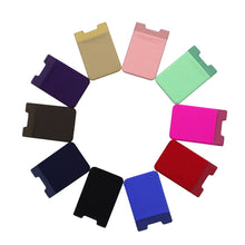 Load image into Gallery viewer, Stretch Lycra Mobile Phone Back Sticker Card Holder Phone Back Wallet Bus Bank Card Holder, Black, Red, Pink, Green, Rose Red, White, Deep Blue, Water Blue, Purple, Brown, Dark Blue, Dark Gray, Gold, Gray