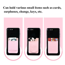 Load image into Gallery viewer, Stretch Lycra Mobile Phone Back Sticker Card Holder Phone Back Wallet Bus Bank Card Holder, Black, Red, Pink, Green, Rose Red, White, Deep Blue, Water Blue, Purple, Brown, Dark Blue, Dark Gray, Gold, Gray