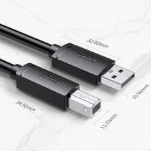 Load image into Gallery viewer, 3 PCS Jasoz USB Printing Data Cable Oxygen-Free Copper Core, Cable Length:, 0.5m, 1m, 1.5m, 2m, 3m, 5m, 8m, 10m