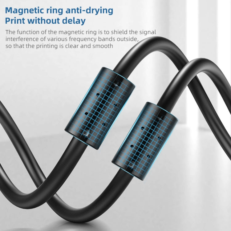 3 PCS Jasoz USB Printing Data Cable Oxygen-Free Copper Core, Cable Length:, 0.5m, 1m, 1.5m, 2m, 3m, 5m, 8m, 10m