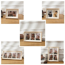Load image into Gallery viewer, Wooden Wall-Mounted Pendulum Dual-Purpose Combination Photo Frame Style：, 8 inch, Two Frame, Three Frame, Four Frame Horizontal, Four Frame Vertical