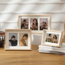 Load image into Gallery viewer, Wooden Wall-Mounted Pendulum Dual-Purpose Combination Photo Frame Style：, 8 inch, Two Frame, Three Frame, Four Frame Horizontal, Four Frame Vertical