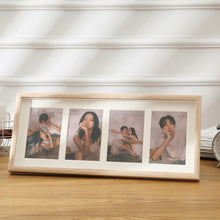 Load image into Gallery viewer, Wooden Wall-Mounted Pendulum Dual-Purpose Combination Photo Frame Style：, 8 inch, Two Frame, Three Frame, Four Frame Horizontal, Four Frame Vertical