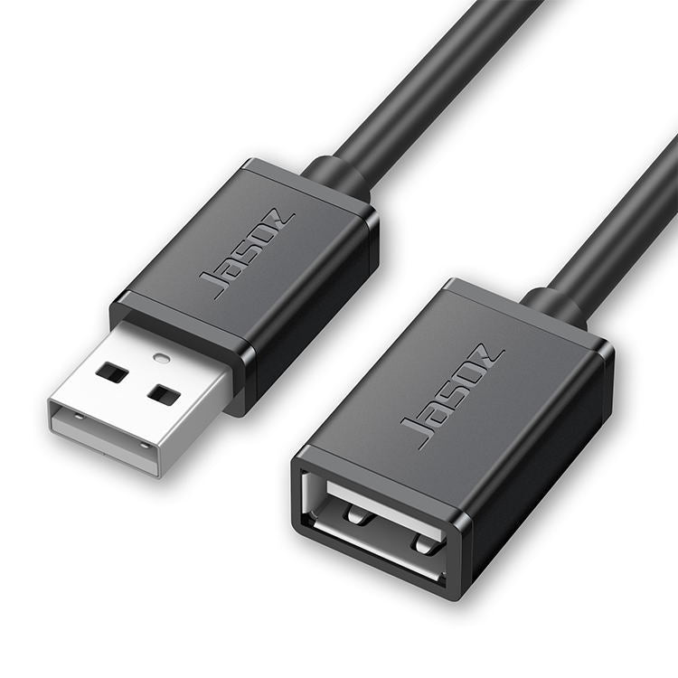 Jasoz USB Male to Female Oxygen-Free Copper Core Extension Data Cable, Colour: Black 0.5m, Black 0.5m, Black 1m, Black 1.5m, Black 2m, Black 3m, Black 5m, Dark Blue 0.5m, Dark Blue 1m, Dark Blue 1.5m, Dark Blue 2m, Dark Blue 3m, Dark Blue 5m, Black 8m ...
