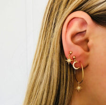 Load image into Gallery viewer, Ladies Crystal Earrings Stars The Moon Ear Ring Suit
